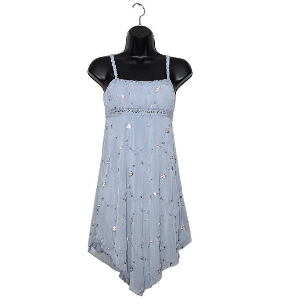Urban Outfitters Dress Size Small Nikita Embroidered Hanky Hem Mini